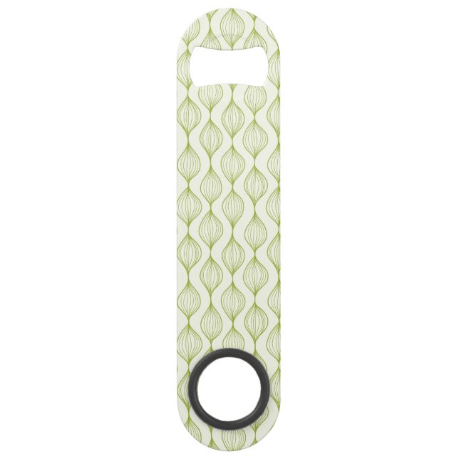 Green vertical ogee pattern background bar key (Front)