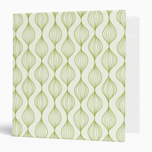 Green vertical ogee pattern background binder (Front/Inside)