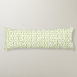 Green vertical ogee pattern background body pillow