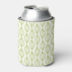 Green vertical ogee pattern background can cooler