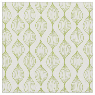 Green vertical ogee pattern background fabric