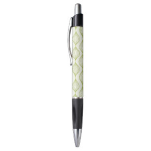 Green vertical ogee pattern background pen