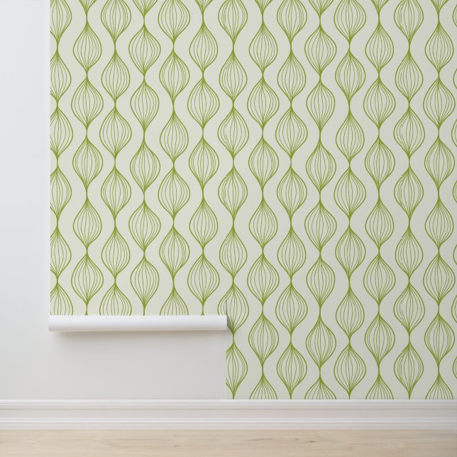 Green vertical ogee pattern background wallpaper (Application)
