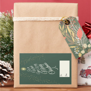 Green Very Merry Christmas Tree Gift For From Sticker