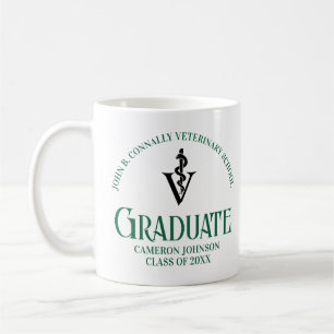 Green Veterinary School Graduation Custom Coffee Mug