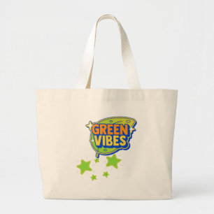 Green Vibes, World Environment Day, Save Earth Large Tote Bag
