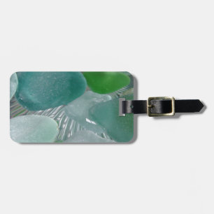 Green Vibrations Green Sea Glass Luggage Tag