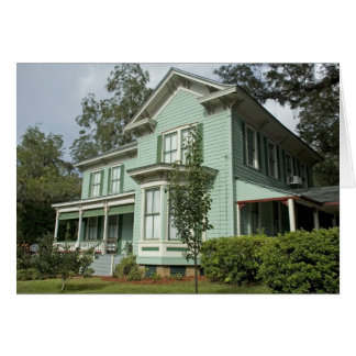Green Victorian House Card