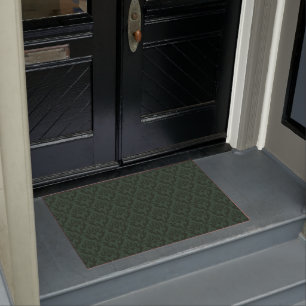 Green Victorian Pattern - Door Mat