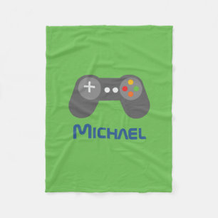 Green Video Game Controller Fleece Blanket