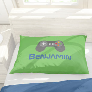 Green Video Game Controller Pillowcase
