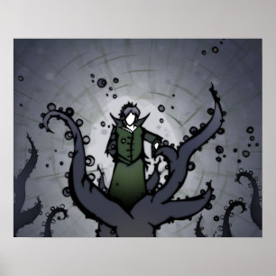 Green & Vine Figure Poster