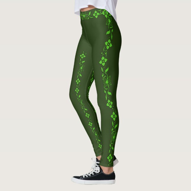 GREEN VINE LEGGINGS (Left)