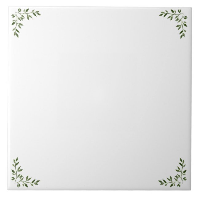 Green Vines decorative Tile (Front)