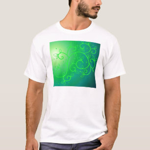 Green Vines Irish Luck Ireland Plant Flowers Art T-Shirt