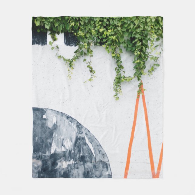 GREEN VINES ON WALL FLEECE BLANKET (Front)