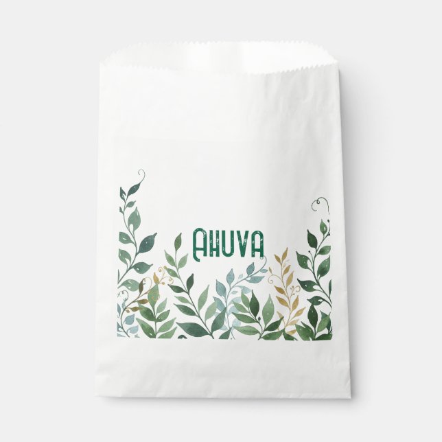 Green vines party Favour Bags (Front)