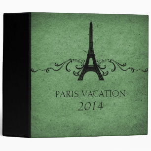 Green Vintage French Flourish Binder (2 inch)