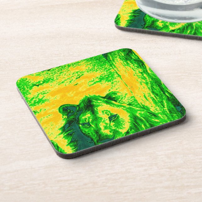 Green Vintage Lion simba Hakunamatata Simba Marara Coaster (Left Side)