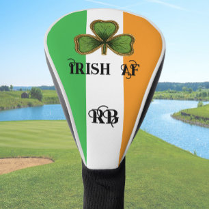 Green Vintage Shamrock Irish AF St Patrick's Day Golf Head Cover