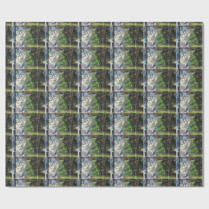 Green Visitor From Outer Space Graffiti Wrapping Paper