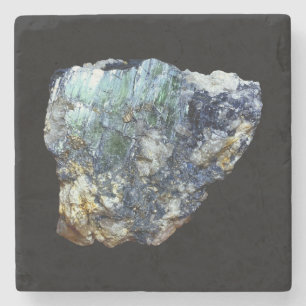 Green Vivianite Crystal Marble Stone Coaster