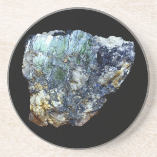 Green Vivianite Crystal Sandstone Coaster