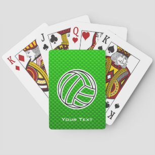 Green Volleyball Playing Cards