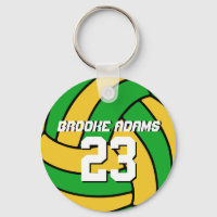 Green Volleyball Sports Team Brazil Keychain