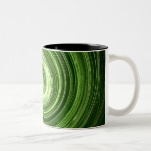 Green Vortex Two-Tone Coffee Mug
