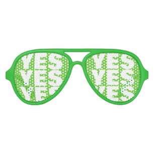 Green Vote YES party shades   Funny voting promo