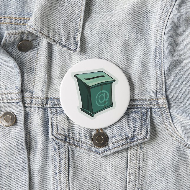 Green Voting Box 3 Inch Round Button (Creator Uploaded)