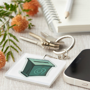 Green Voting Box Keychain