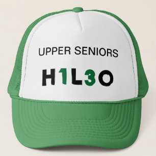 GREEN W/GREEN WRITING TRUCKER HAT