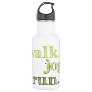 GREEN WALK JOG RUN (font SHADED) 532 Ml Water Bottle