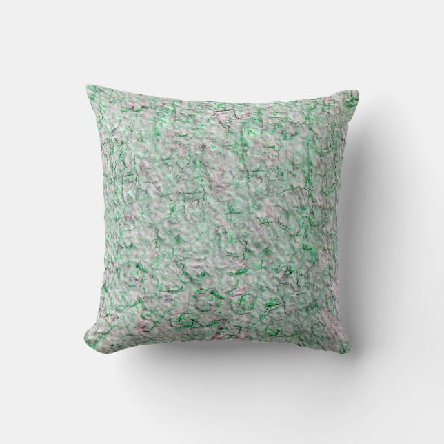 Green wall background throw pillow (Front)