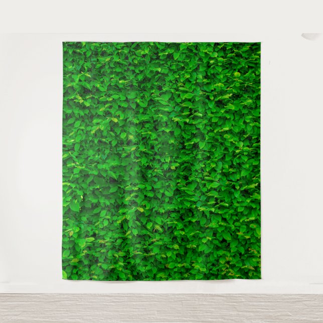 Green Wall Garden Forest Party Backdrop Tapestry (Front)