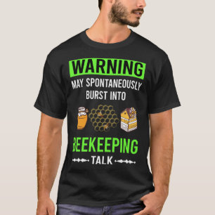 Green Warning Beekeeping Beekeeper Apiculture T-Shirt