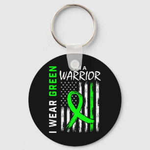Green Warrior Kidney Disease Cerebral Palsy Awaren Keychain