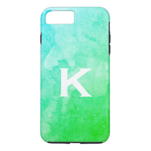 Green / Water Colour / Monogram Case-Mate iPhone Case