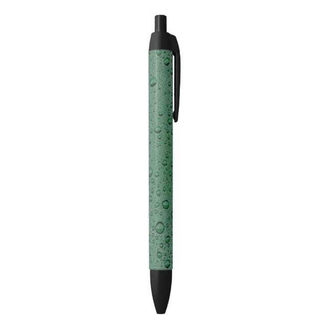Green water droplets black ink pen (Bottom (Vertical))
