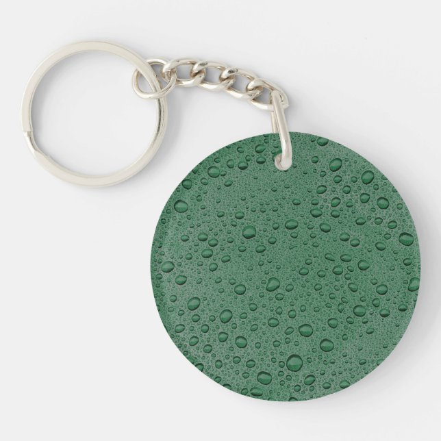 Green water droplets keychain (Front)