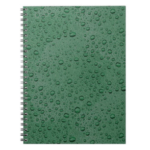 Green water droplets notebook