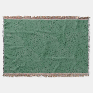 Green water droplets throw blanket