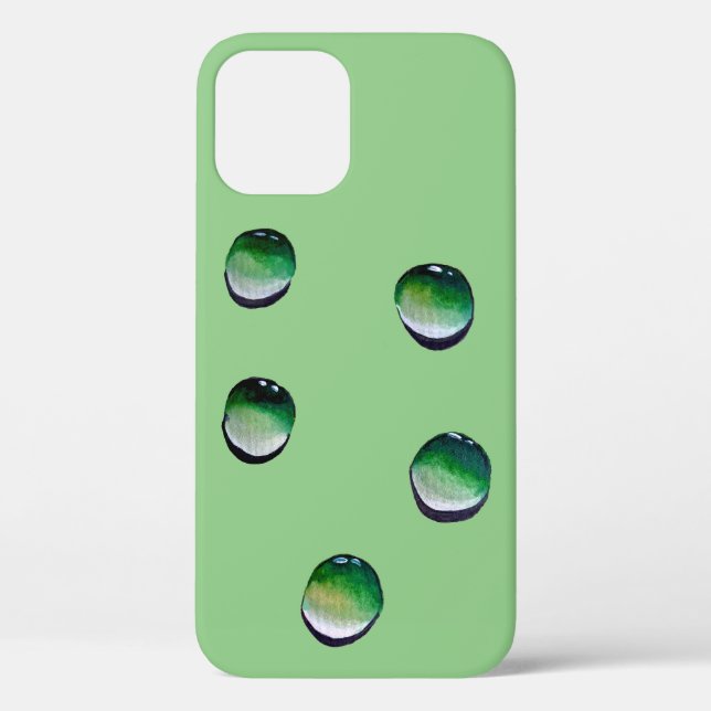 Green water drops water art Case-Mate iPhone case (Back)