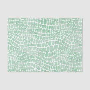 Green Watercolor Crocodile Skin Tissue Paper