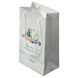 Green Watercolor Day Spa and Wellness Product Small Gift Bag