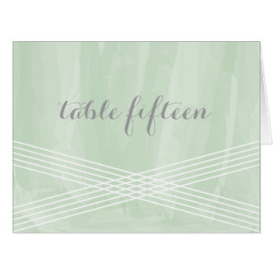Green Watercolor Deco Table Number