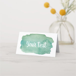 Green Watercolor Dinosaur Baby Shower Place Card