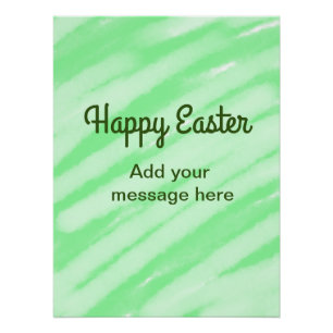 Green watercolor happy Easter add message pastel t Poster
